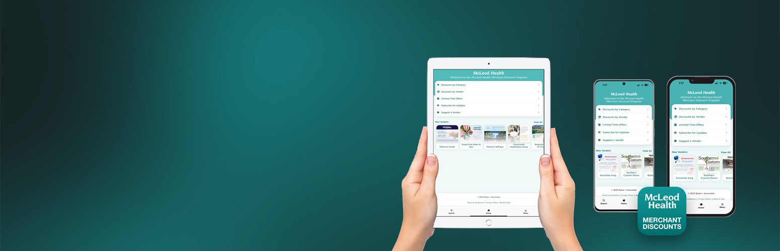 McLeod Health Merchant Discount Program Mobile App